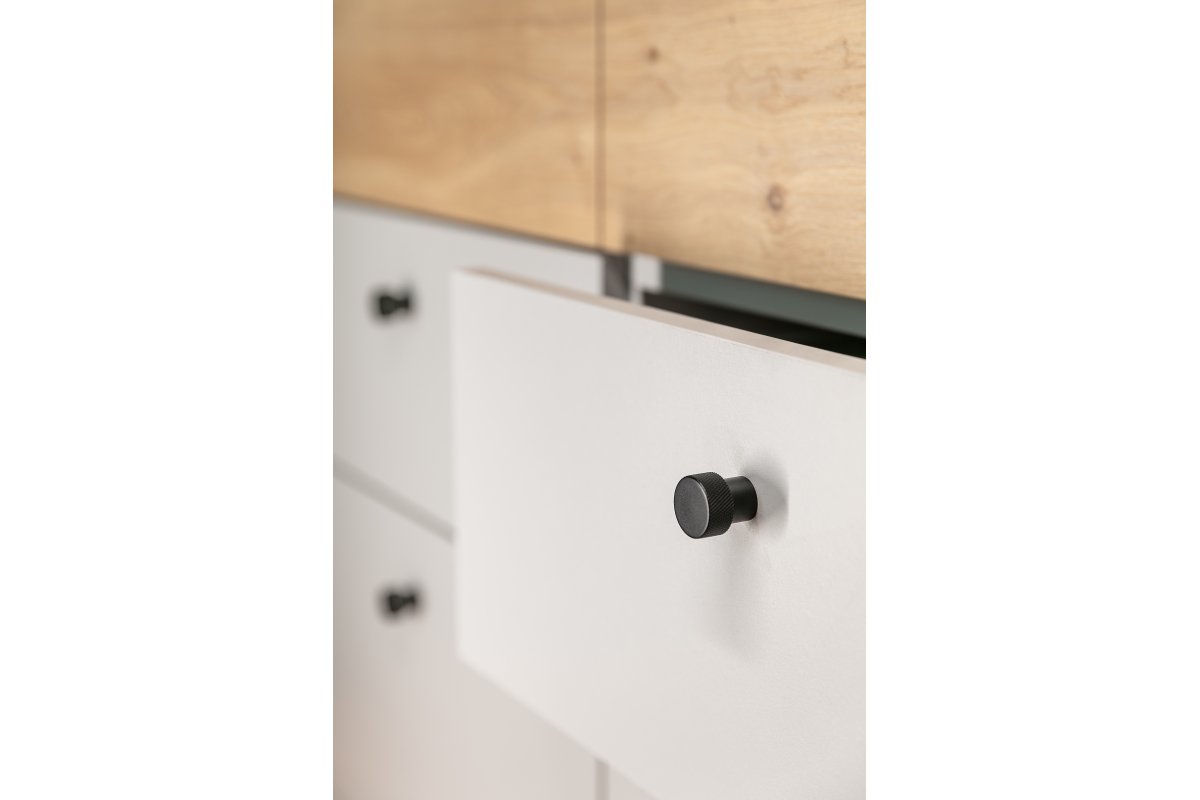 Dugme ručkica STRUCTURE, mat crna