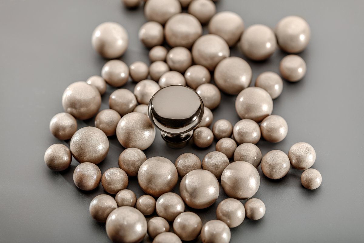 Dugme ručkica BERGAMO, čelik, crni krom