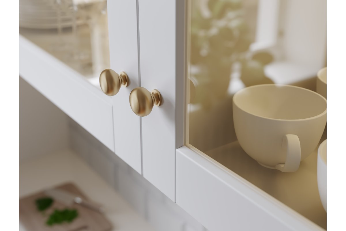 Dugme ručkica BERGAMO, čelik, šampanjac