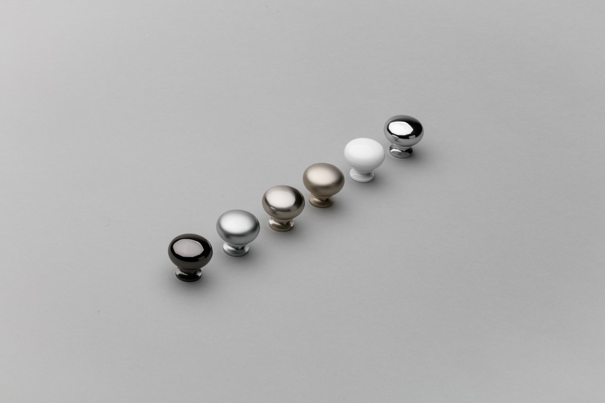 Dugme ručkica BERGAMO, čelik, šampanjac