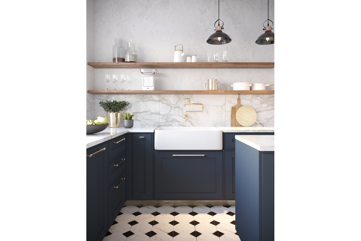 Dugme ručkica  IMPERIAL, ZnAl, četkano zlato