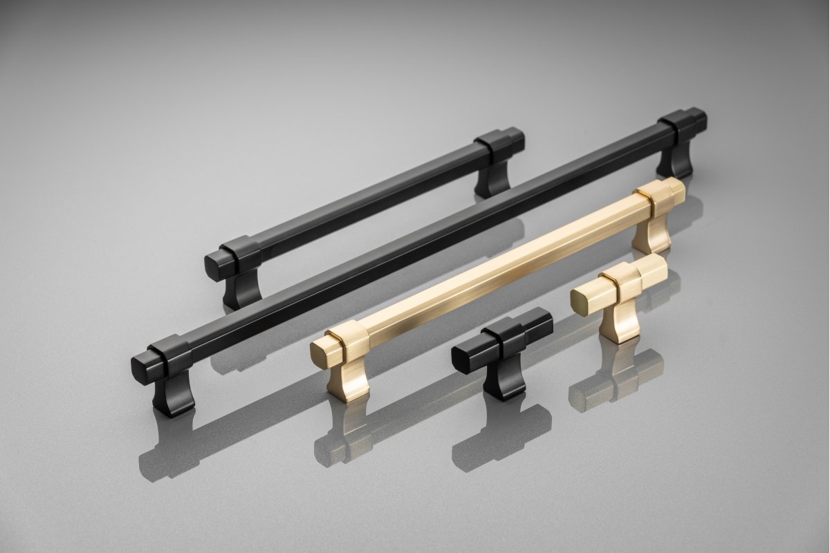 Dugme ručkica  IMPERIAL, ZnAl, četkano zlato