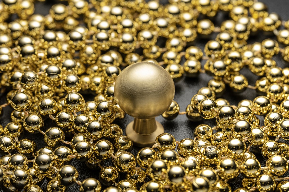 Gumb ručka NORD, četkano zlato