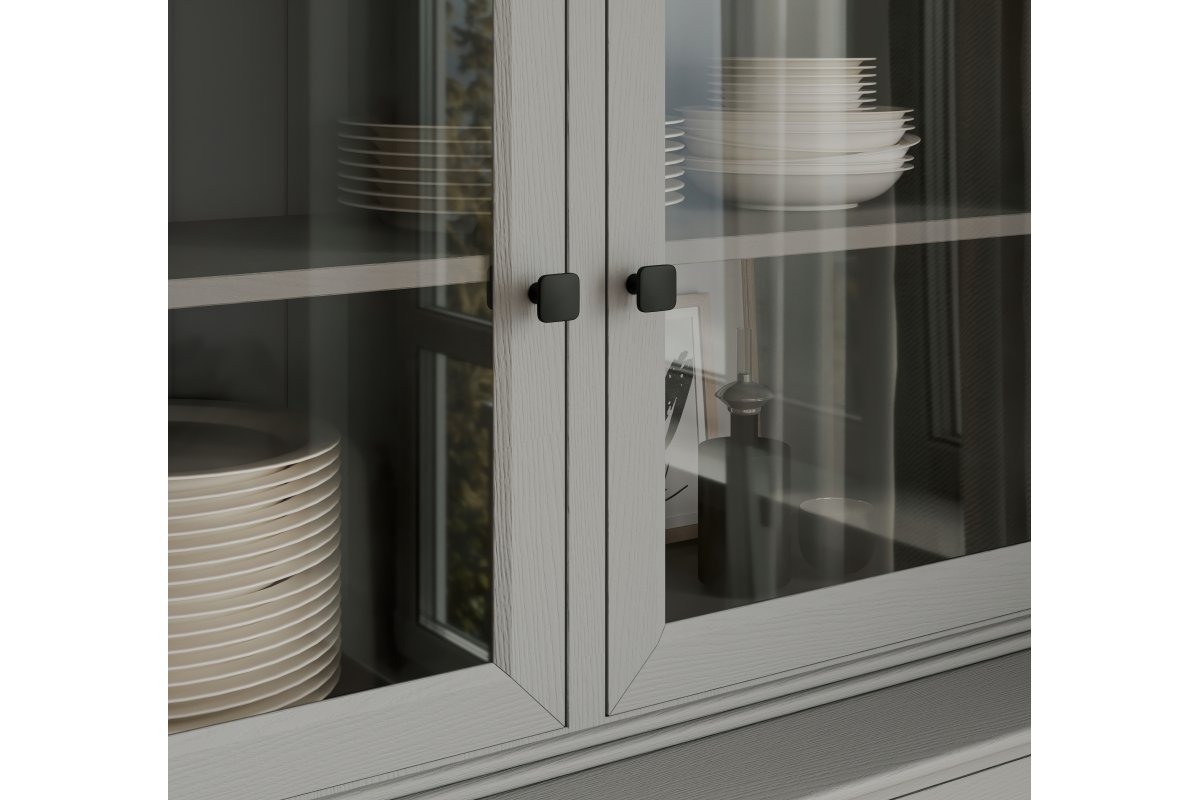 Okrugla ručica PIAZZA crna mat