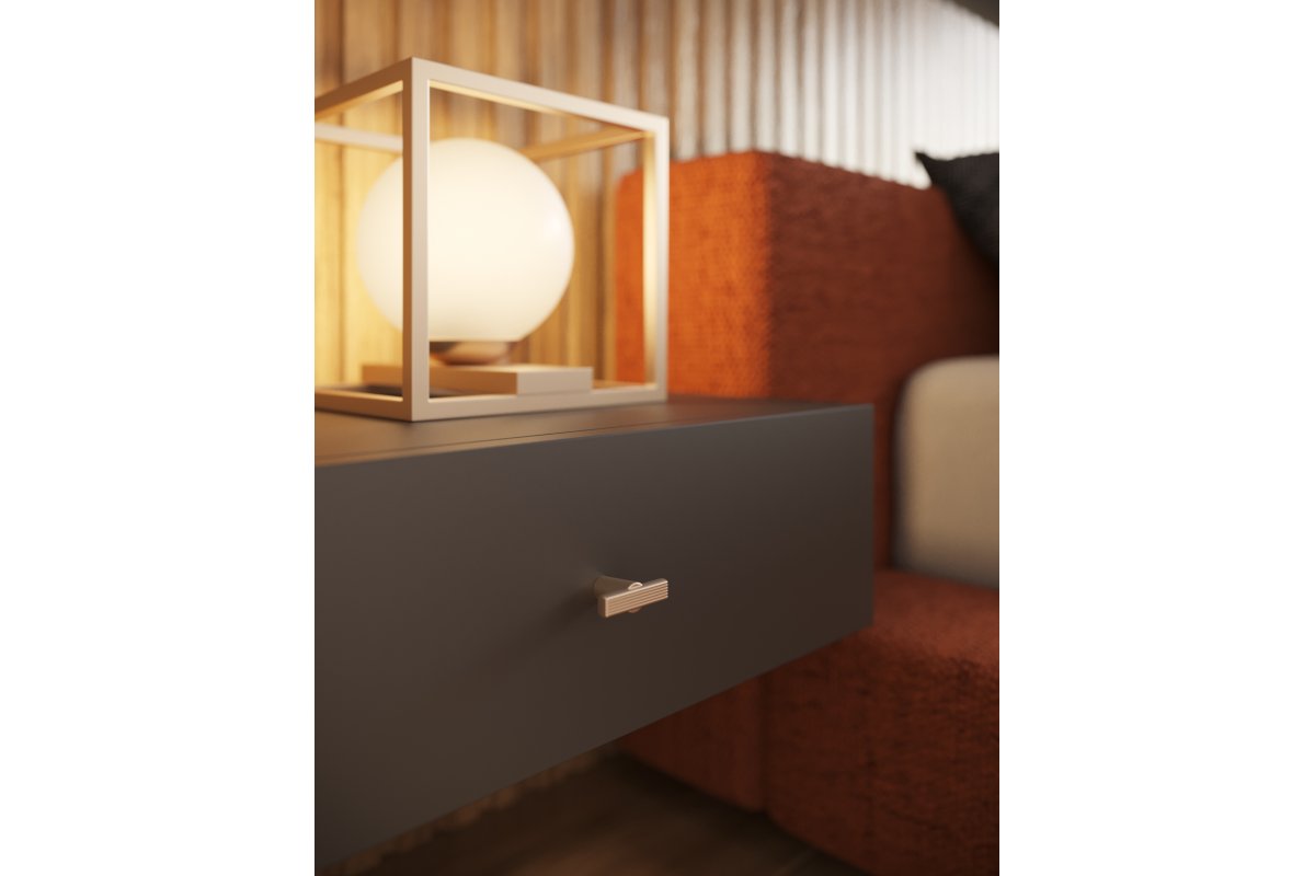 Dugme ručkica  RAY, ZnAl, četkano zlato