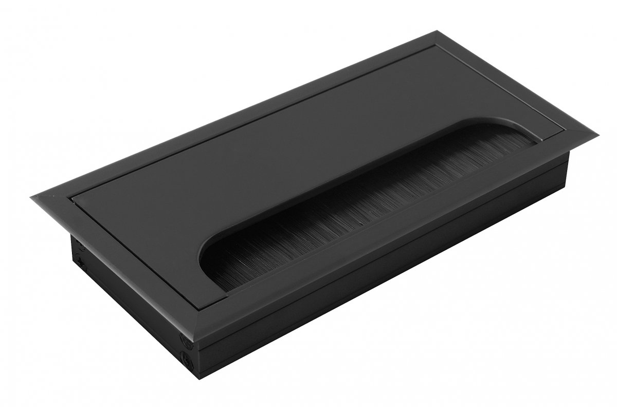 Stolni otvor za kablove MERIDA, 80x160, crni