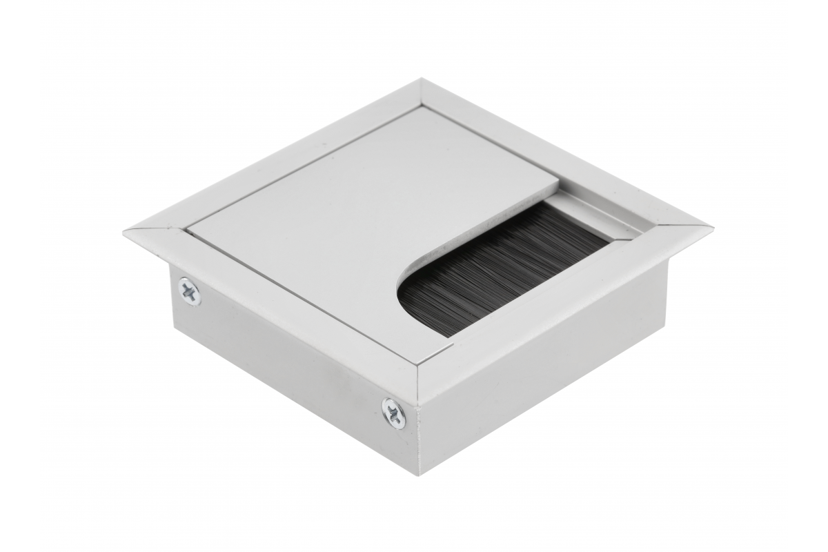 Stolni otvor za kablove MERIDA, 80x80, aluminij