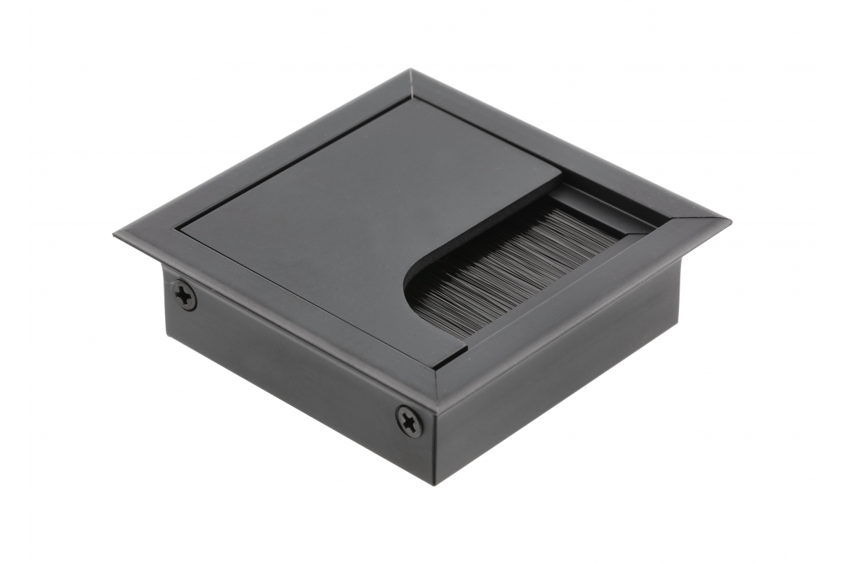 Stolni otvor za kablove MERIDA, 80x80, crni