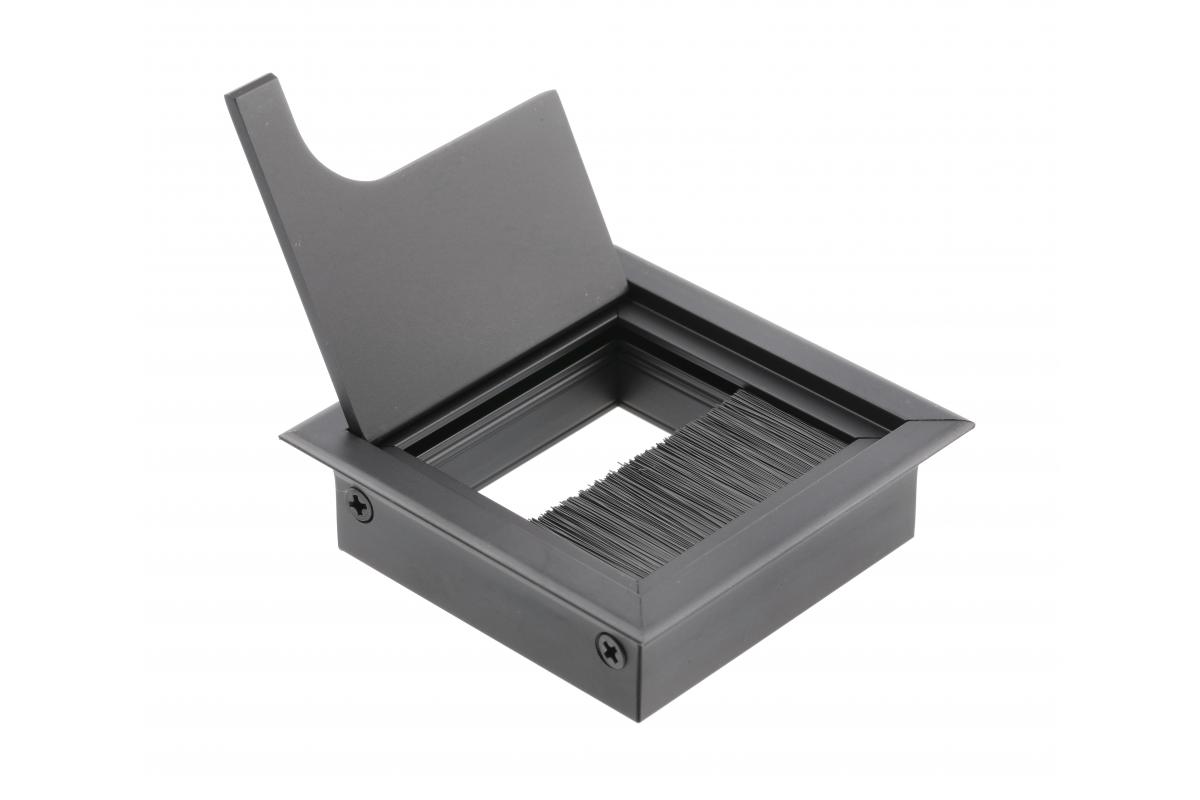 Stolni otvor za kablove MERIDA, 80x80, crni