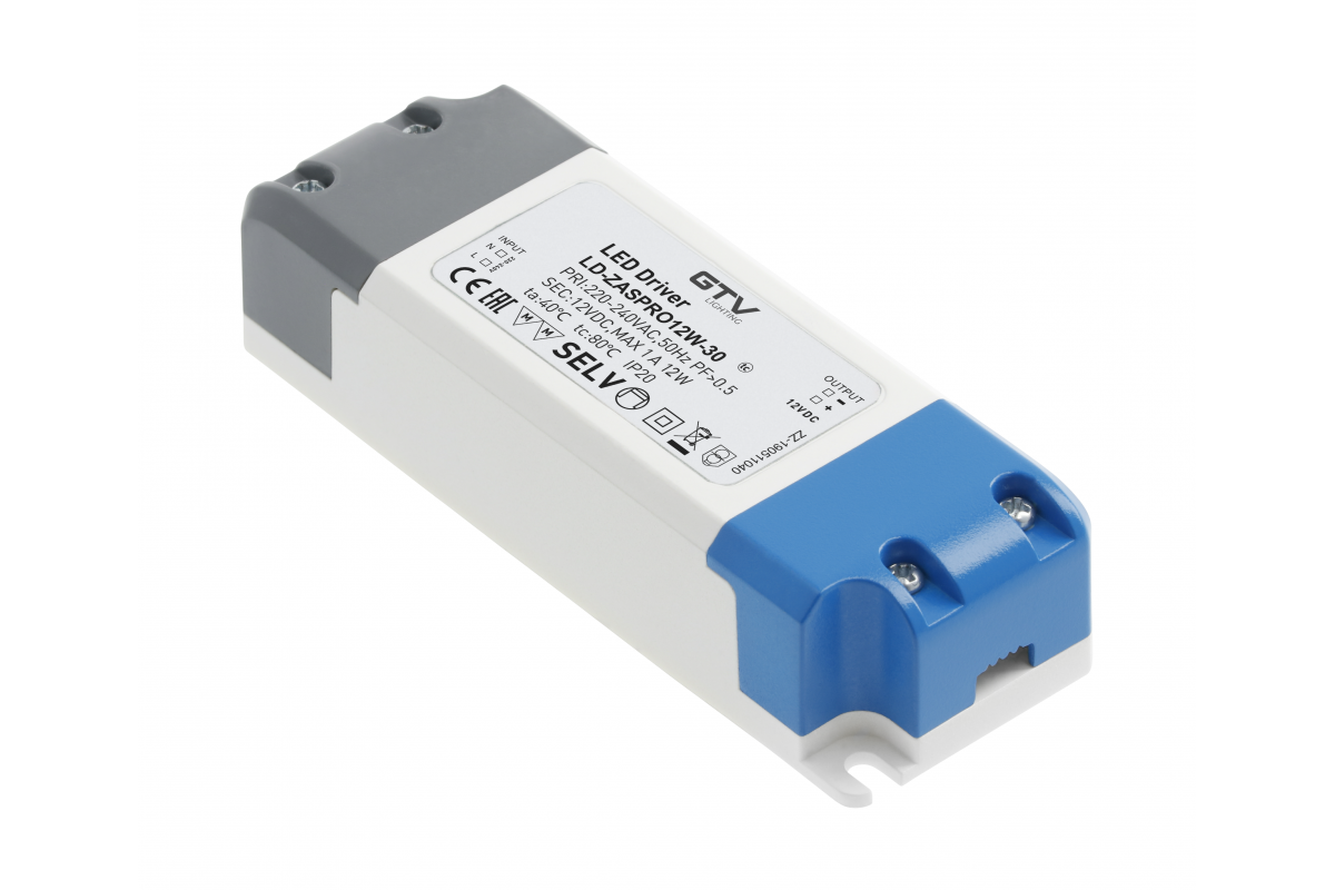 LED napajanje PRO 12V, 12W, ulaz 220-240VAC, izlaz 12VDC, IP20, 140x48x28mm