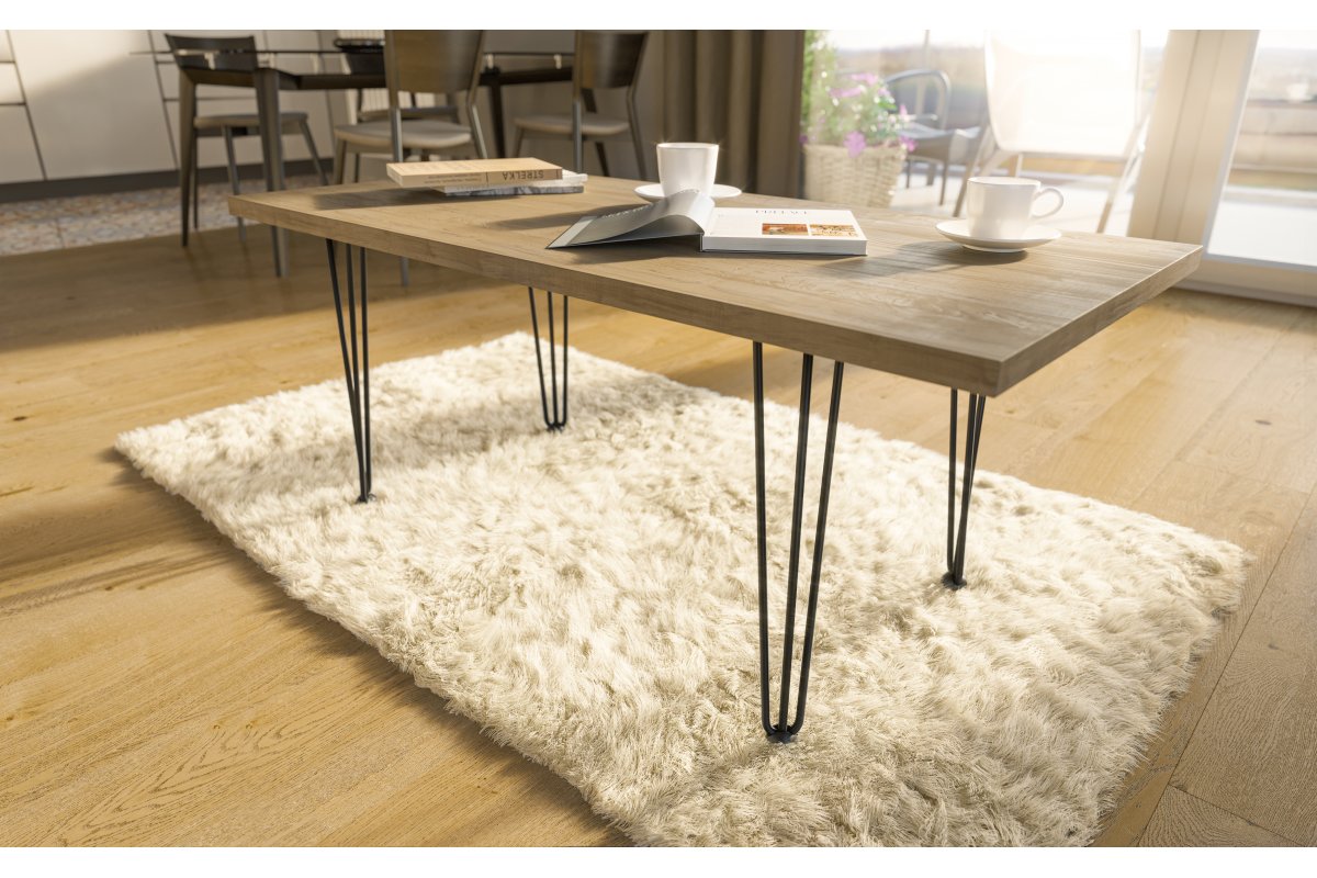 Noga za stol ARTO sa stopicom, 3 šipke, 10 x 304 mm, crna