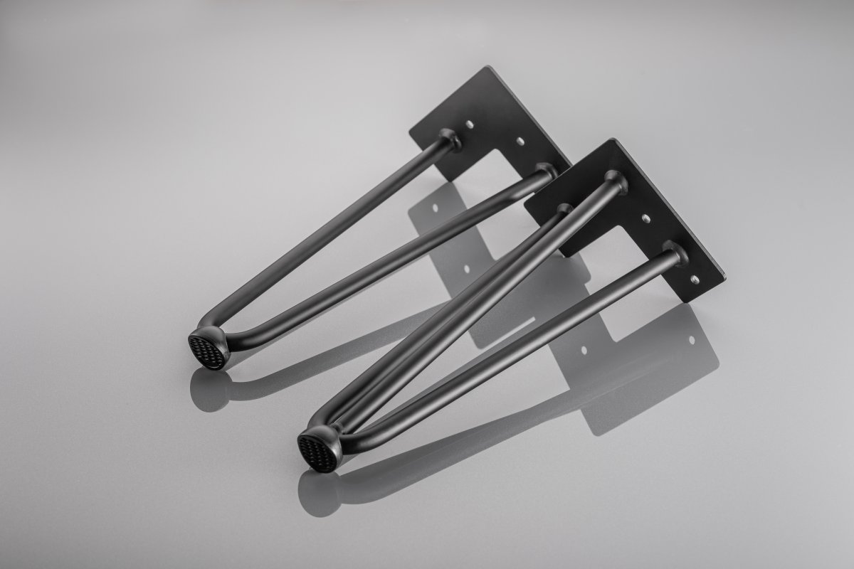 Noga za stol ARTO sa stopicom, 3 šipke, 10 x 304 mm, crna