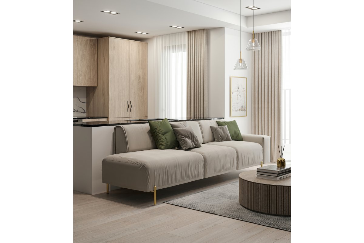 Noga RONDA, visina 150 mm, brušeno zlato