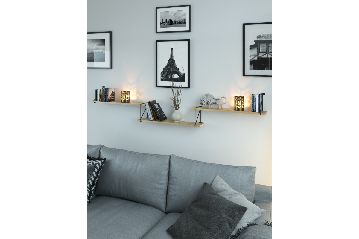 Nosač police ROD, 21x16 cm, crni mat