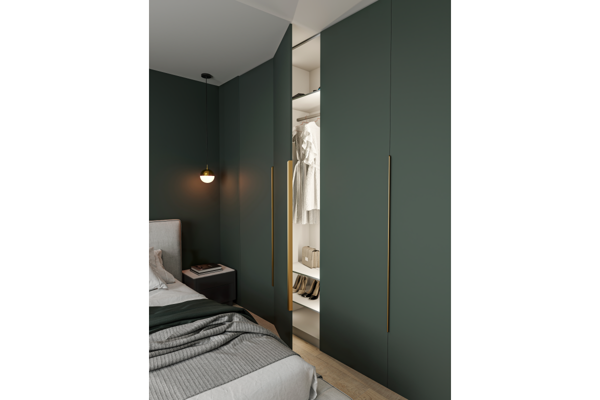 HEXA LONG aluminijska ručka, L=1200 mm, svijetlo brušeno zlato