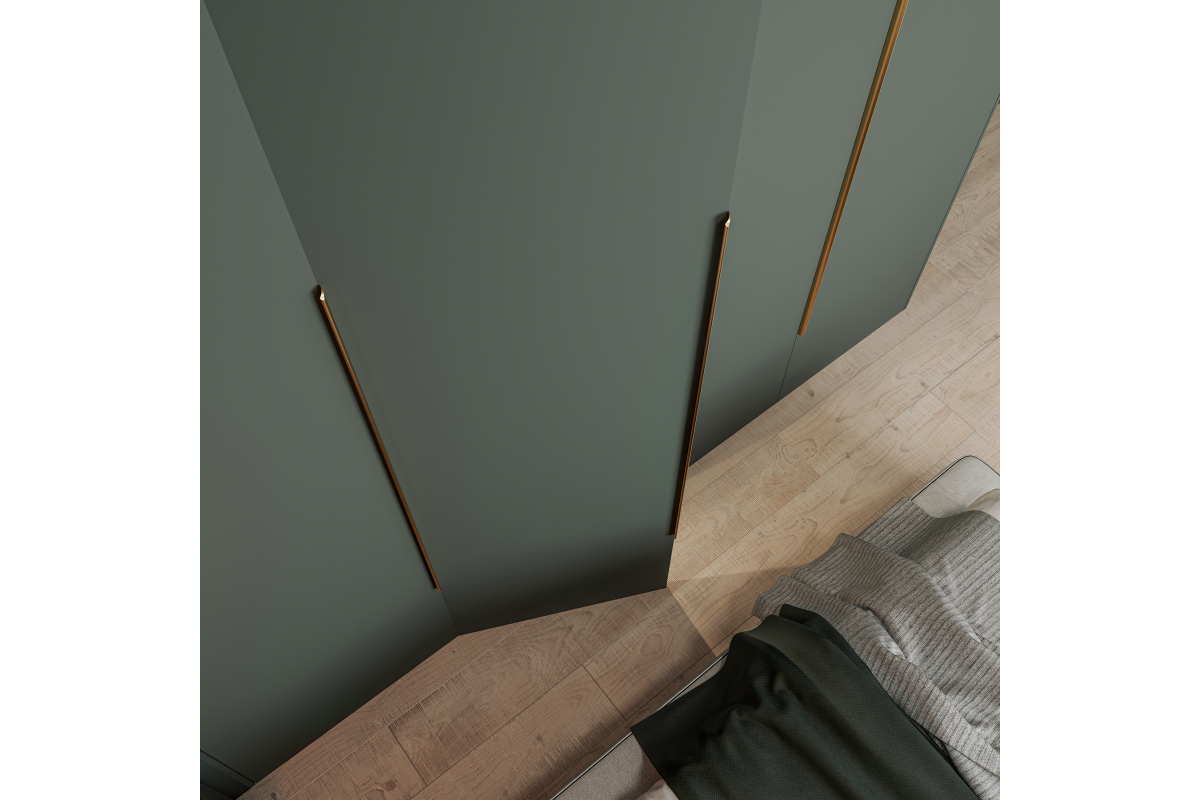 HEXA LONG aluminijska ručka, L=1200 mm, svijetlo brušeno zlato