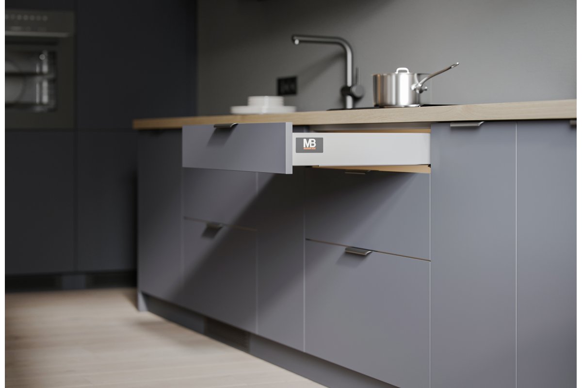 Aluminijska ručka HEXA C = 192 mm crna mat