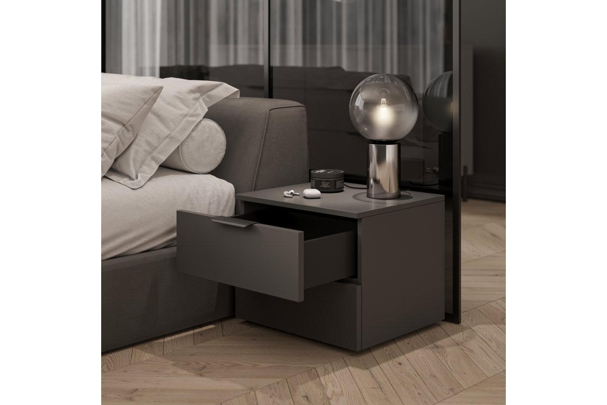 Aluminijska ručka HEXA C = 192 mm crna mat