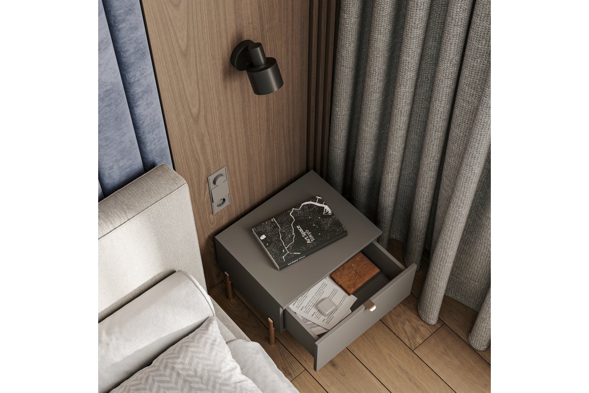 Aluminijska ručka HEXA C = 96 mm brušeno zlato