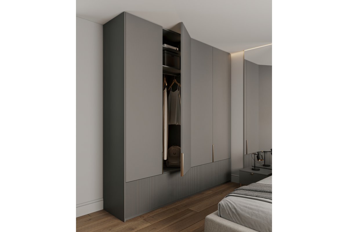 Aluminijska ručka HEXA C = 96 mm brušeno zlato