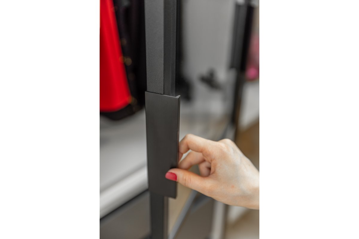 Aluminijska ručkica HEXI; 96x150, mat crna