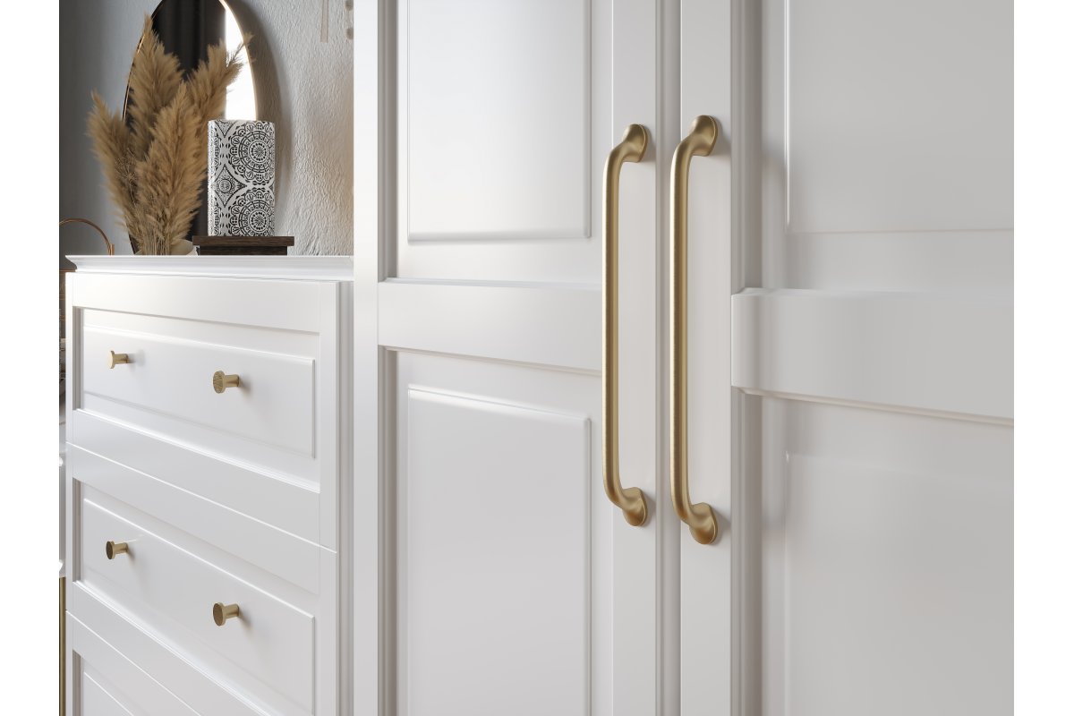 Ručkica FABRICIO C=128 mm brušeno zlato