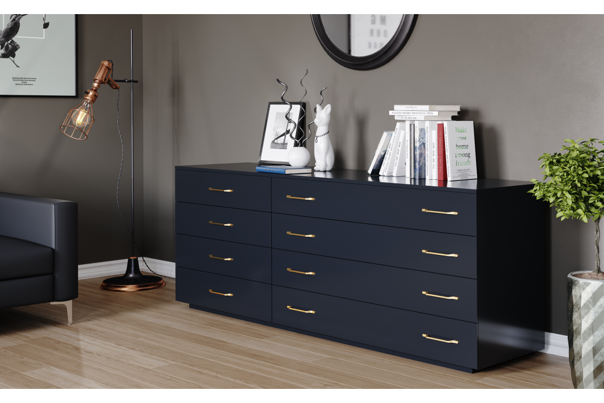 Ručkica FLAVIO c=96 mm, zlatna bronca