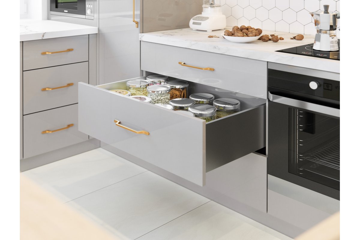 Ručkica FLAVIO c=96 mm, zlatna bronca