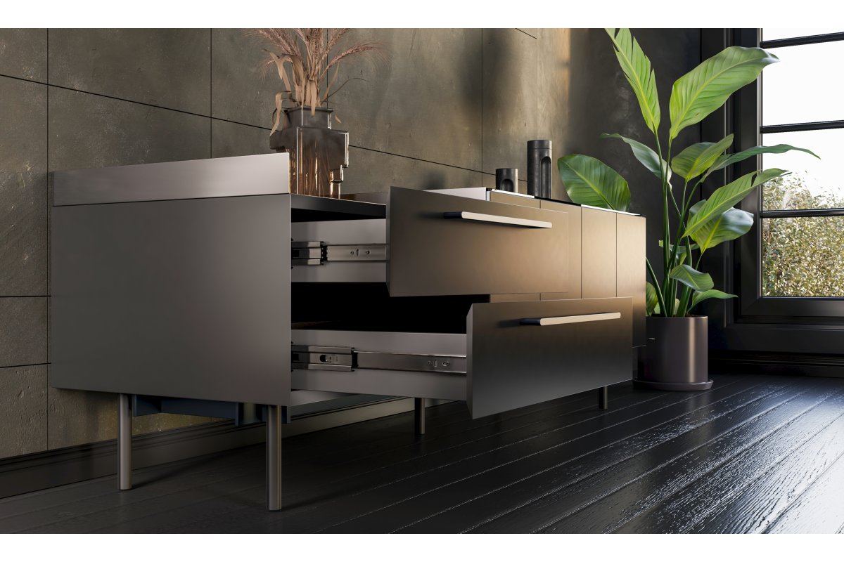 Ručkica  NYXA, C=320 mm, L=330 mm, ZnAl, crna