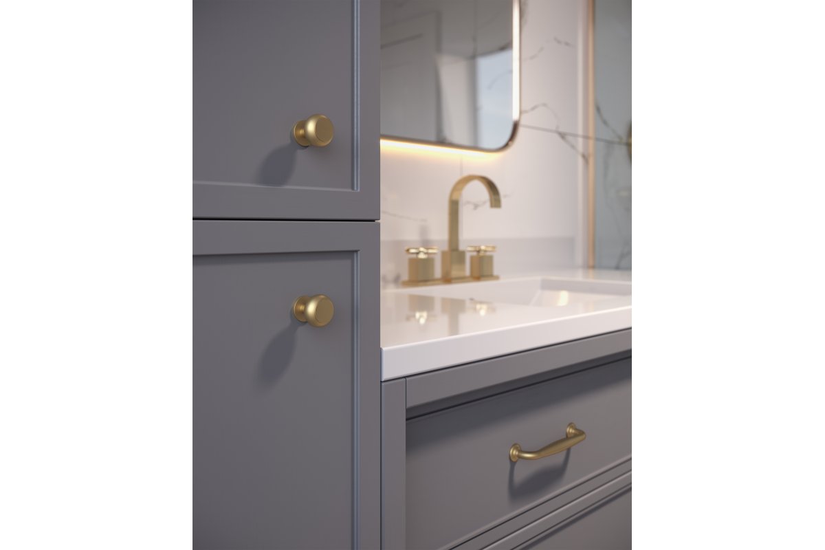 Ručkica STILO C=128 mm brušeno zlato