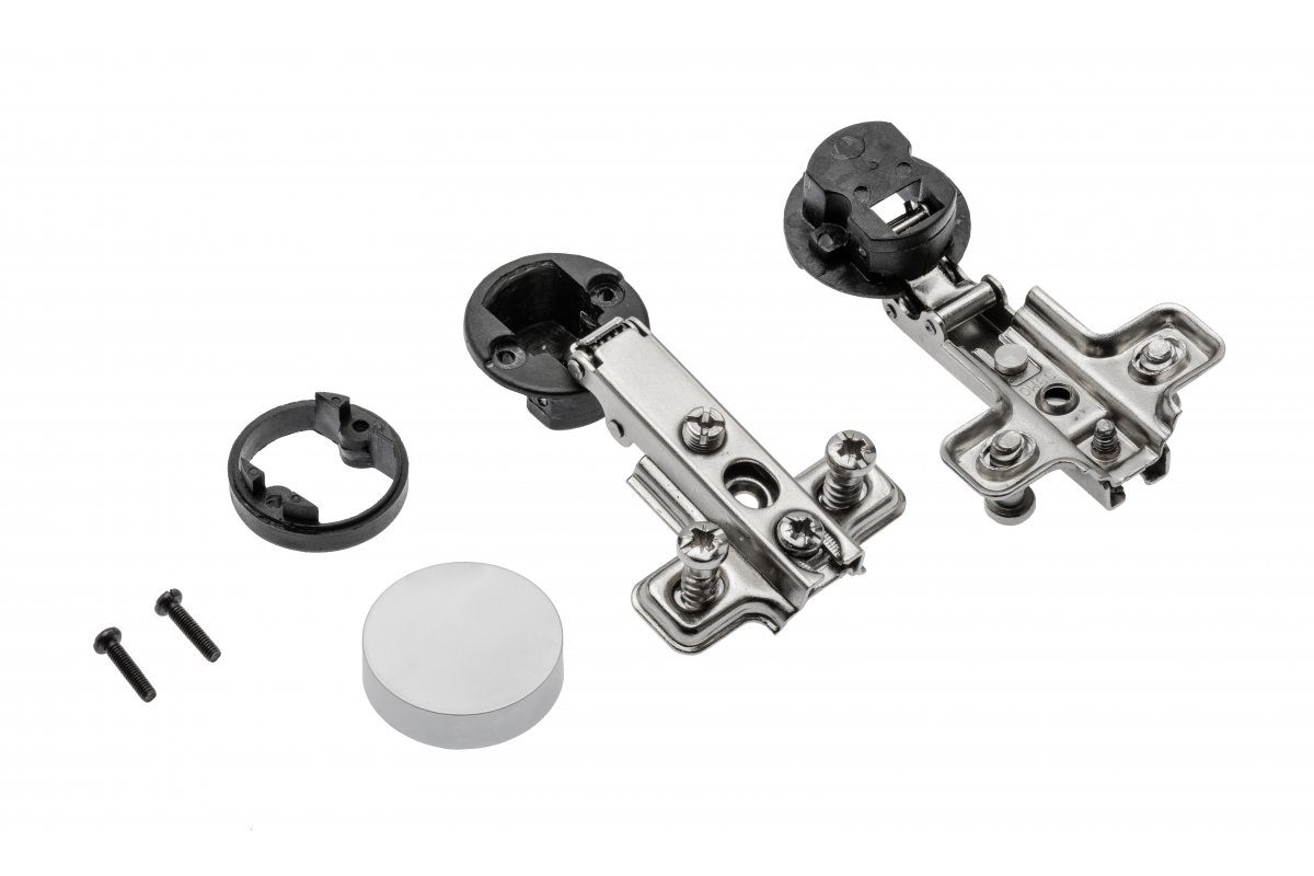 Spojnica za staklo GTV + podložak i ovalni poklopac krom CIG 09, h=0, s euro vijkom, ravna